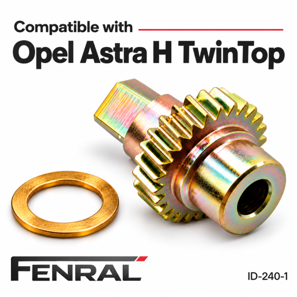 Verdeck-Flügelantrieb-Zahnrad kompatibel für Opel Astra H TwinTop mit Dichtring FENRAL