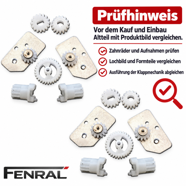 Außenspiegel-Klappmechanik-Reparatursätze – 2 Sätze kompatibel für Kia Sorento II XM – FENRAL