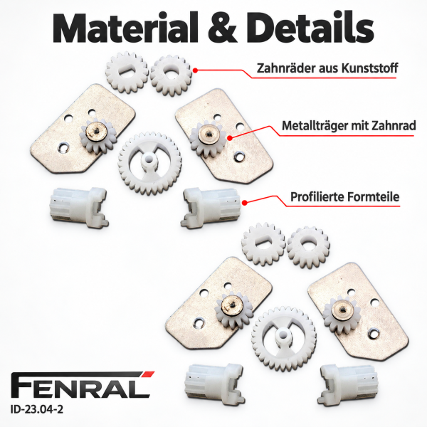 Außenspiegel-Klappmechanik-Reparatursätze – 2 Sätze kompatibel für Kia Sorento II XM – FENRAL