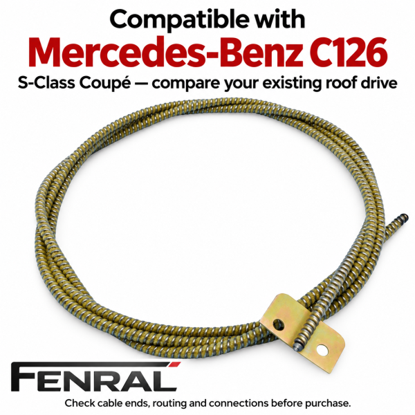 Schiebedach-Bowdenzug kompatibel für Mercedes-Benz C126 FENRAL