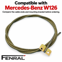 Schiebedach-Bowdenzug kompatibel für Mercedes-Benz W126 FENRAL