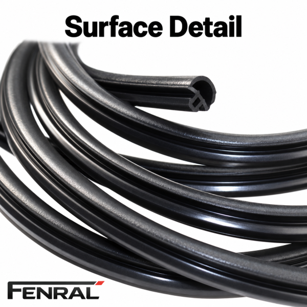 Sunroof seal compatible with Audi A4 B8/8K black rubber