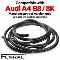 Sunroof seal compatible with Audi A4 B8/8K black rubber