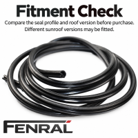 Sunroof seal compatible with Audi A4 B8/8K black rubber