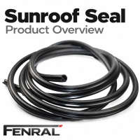 Sunroof seal compatible with Audi A4 B8/8K black rubber
