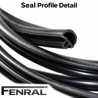 Sunroof seal compatible with Audi A4 B8/8K black rubber