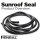 Sunroof seal compatible with Audi A4 B8/8K black rubber