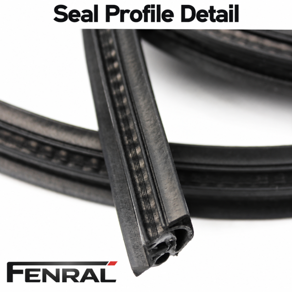 Glas-Schiebedach-Dichtung kompatibel für Land Rover Freelander I – Schwarz – FENRAL
