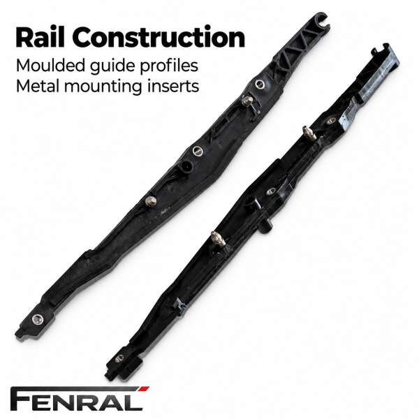 Left and right sunroof guide rails compatible with VW Golf IV Golf V