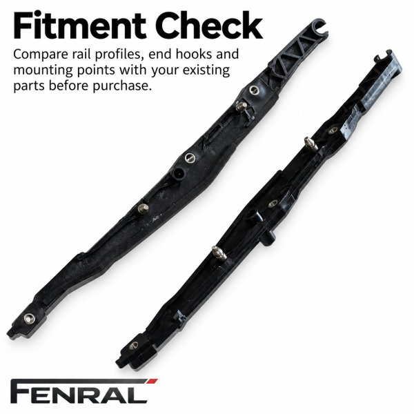 Left and right sunroof guide rails compatible with VW Golf IV Golf V