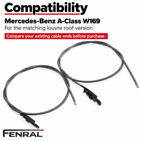 Lamellendach-Seilzüge links und rechts kompatibel für Mercedes-Benz W169 FENRAL