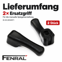 Zwei Griffe für manuelle Spiegelverstellung...