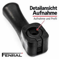 Zwei Griffe für manuelle Spiegelverstellung kompatibel für Mercedes-Benz W115 – Schwarz – FENRAL
