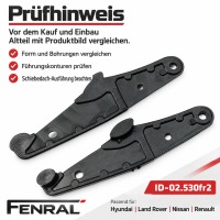 Metal sunroof guide clips – 2 pieces compatible with Hyundai i30 GD