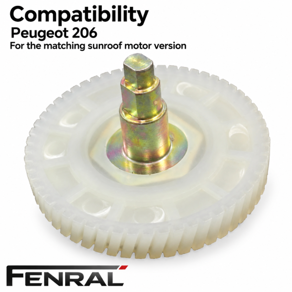 Sunroof motor repair gear compatible with Peugeot 206