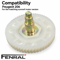 Sunroof motor repair gear compatible with Peugeot 206