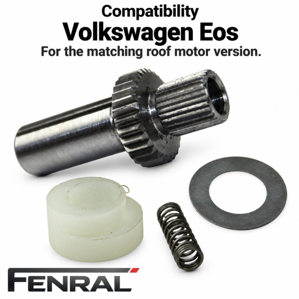 Sunroof motor repair kit with gear shaft compatible with VW Eos