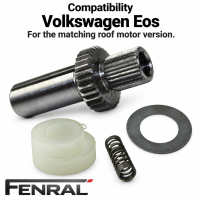 Sunroof motor repair kit with gear shaft compatible with VW Eos
