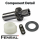 Sunroof motor repair kit with gear shaft compatible with VW Eos