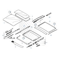 Schiebedach Sonnendach Reparatursatz Panorama für BMW X5 E53 E70 F15 F85 E60 E61
