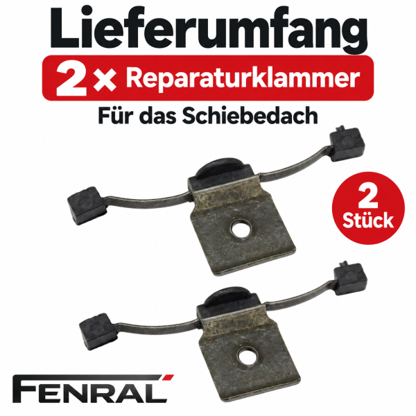 Schiebedach-Reparaturklammern kompatibel für Volvo S60 S80 V70 XC90 2 Stück FENRAL