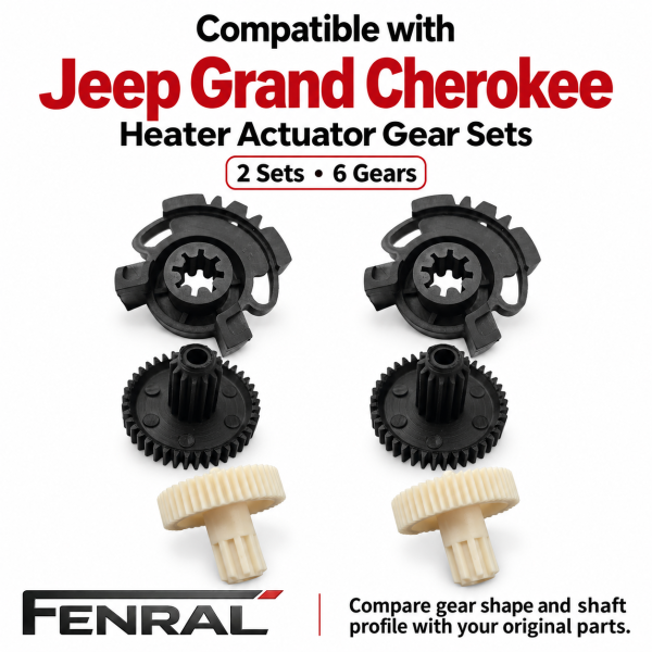 Heizungsstellmotor-Zahnradsätze kompatibel für Jeep Grand Cherokee 2 x 3 Zahnräder FENRAL
