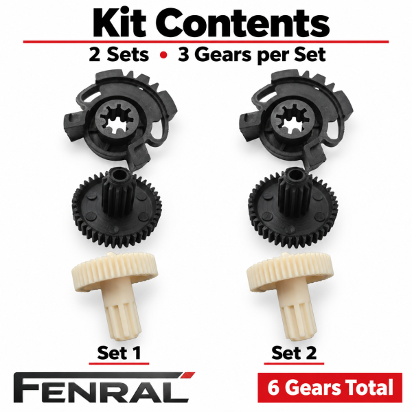 Heizungsstellmotor-Zahnradsätze kompatibel für Jeep Grand Cherokee 2 x 3 Zahnräder FENRAL