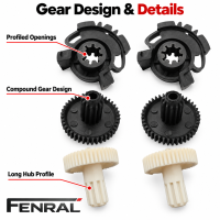 Heizungsstellmotor-Zahnradsätze kompatibel für Jeep Grand Cherokee 2 x 3 Zahnräder FENRAL