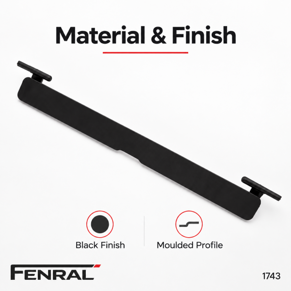 Dachträgerleisten-Abdeckung kompatibel für BMW 5er F10/F11/F18 Schwarz FENRAL
