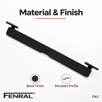 Dachträgerleisten-Abdeckung kompatibel für BMW 5er F10/F11/F18 Schwarz FENRAL