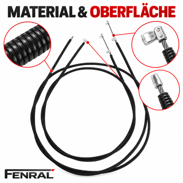 Left and right sunroof cables compatible with BMW 5 Series E39