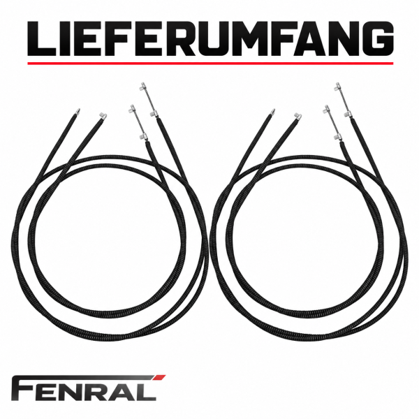 Left and right sunroof cables compatible with BMW 3 Series E36