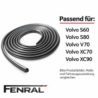 Glas-Schiebedach-Dichtung kompatibel für Volvo S60 I S80 I V70 II XC70 I XC90 I Schwarz FENRAL