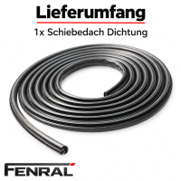 Glas-Schiebedach-Dichtung kompatibel für Volvo S60 I S80 I V70 II XC70 I XC90 I Schwarz FENRAL