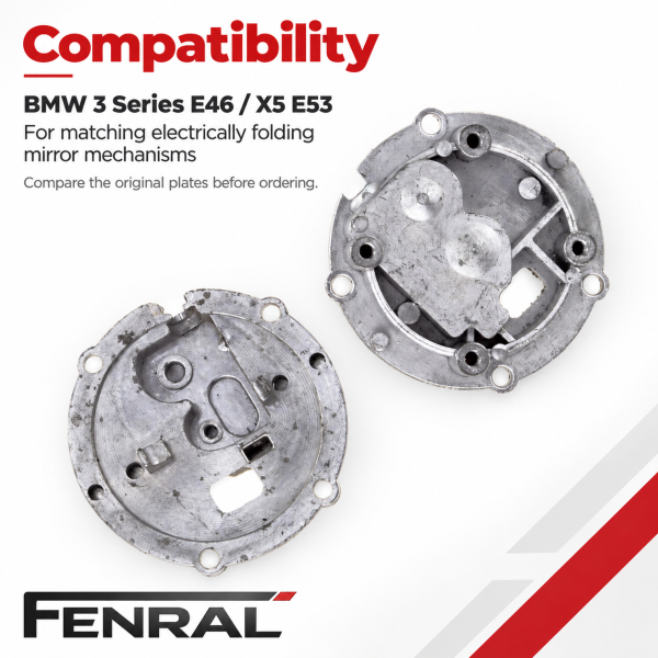 Zwei Motorplatten für Außenspiegel kompatibel für BMW E46 X5 E53 – FENRAL