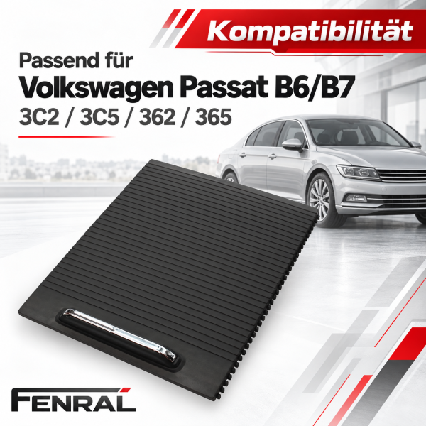 Mittelkonsole-Rollo-Reparaturteil kompatibel für VW Passat B6/B7 Schwarz FENRAL