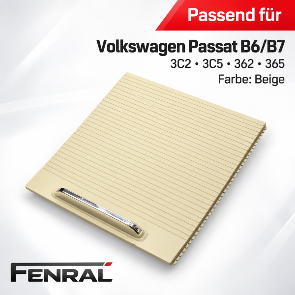 Mittelkonsole-Rollo-Reparaturteil kompatibel für VW Passat B6 B7 – Beige – FENRAL