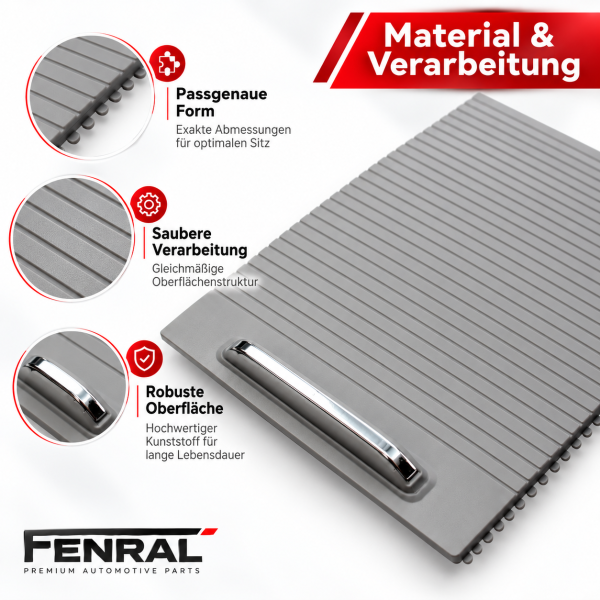 Mittelkonsole-Rollo-Reparaturteil kompatibel für VW Passat B6/B7 Grau FENRAL