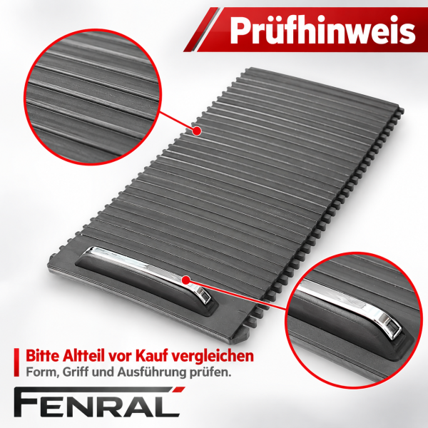 Mittelkonsole-Schiebeabdeckung kompatibel für Opel Astra J – Schwarz – FENRAL