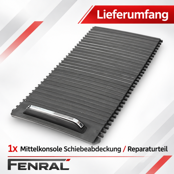Mittelkonsole-Schiebeabdeckung kompatibel für Opel Astra J – Schwarz – FENRAL