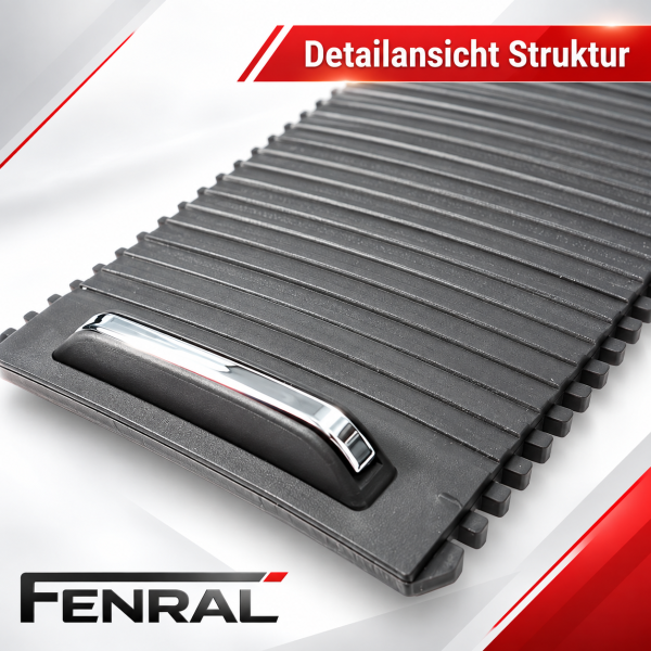 Mittelkonsole-Schiebeabdeckung kompatibel für Opel Astra J – Schwarz – FENRAL