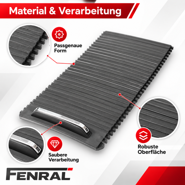 Mittelkonsole-Schieber-Reparaturteil kompatibel für Citroën Berlingo Multispace B9 Schwarz FENRAL