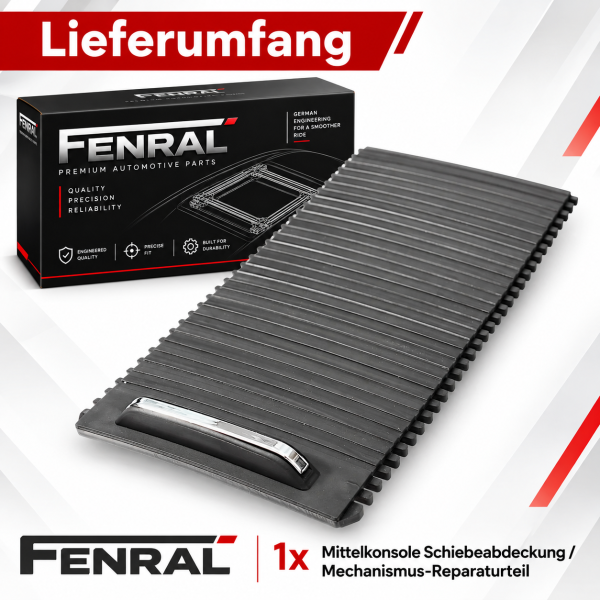 Mittelkonsole-Schieber-Reparaturteil kompatibel für Citroën Berlingo Multispace B9 Schwarz FENRAL