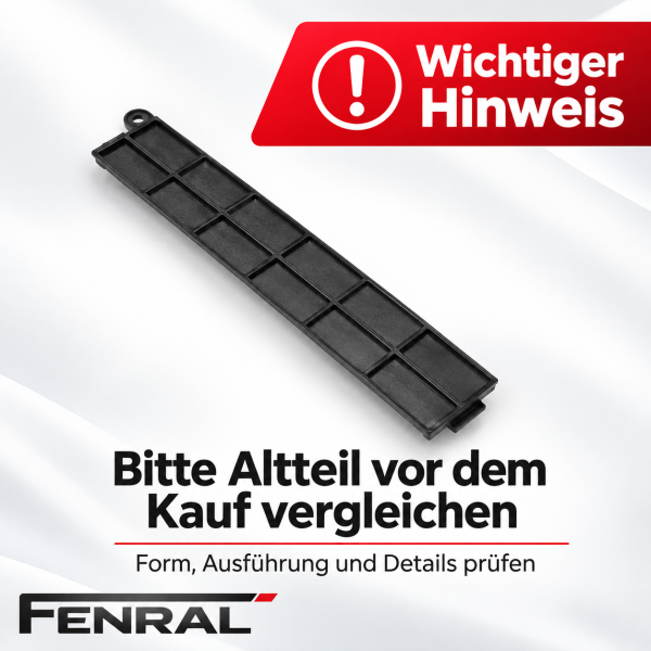 Pollenfilter-Abdeckung kompatibel für Fiat Doblo 263 Tipo – Schwarz – FENRAL