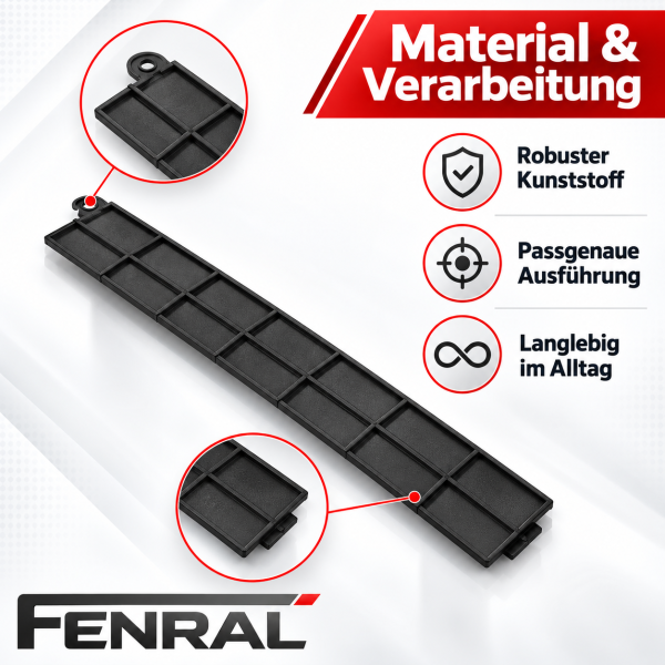 Pollenfilter-Abdeckung kompatibel für Fiat Doblo 263 Tipo – Schwarz – FENRAL