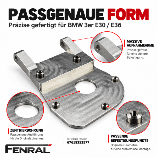 Verdeckmotor-Halterung kompatibel für BMW 3er E36 Cabrio FENRAL