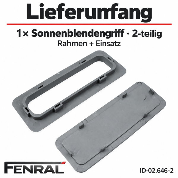 Schiebedach-Sonnenblendengriff kompatibel für Mercedes-Benz W210/W211 – Grau – FENRAL