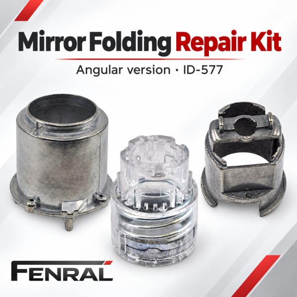 Wing mirror folding mechanism repair kit – angular version compatible with BMW 3 Series E46