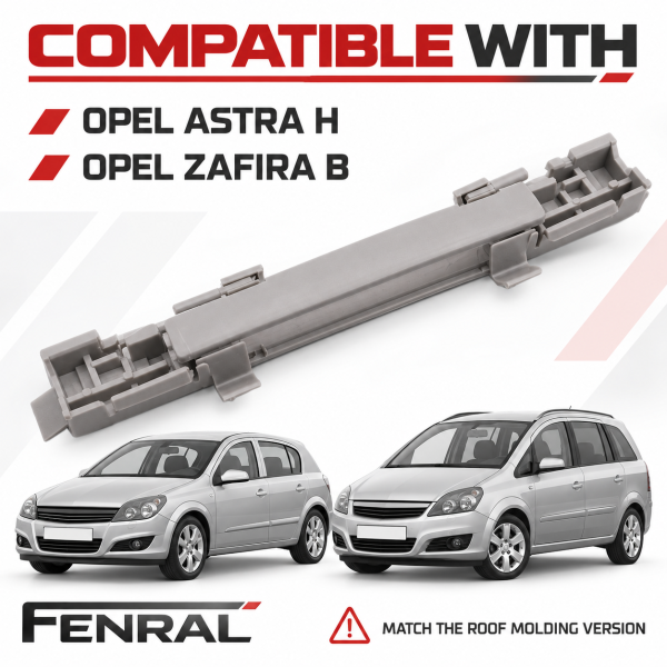 Dachträgerleisten-Abdeckungen im 4er-Set kompatibel für Opel Astra H Zafira B – Grau – FENRAL