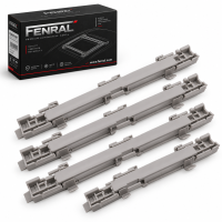 Dachträgerleisten-Abdeckungen im 4er-Set kompatibel für Opel Astra H Zafira B – Grau – FENRAL